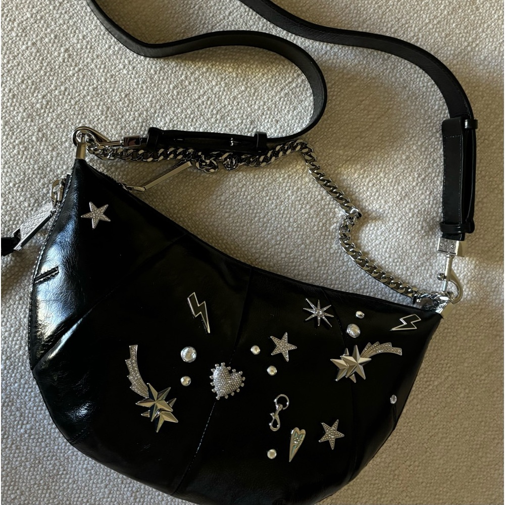 REBECCA MINKOFF Zip-Around Crossbody with CELESTIAL STUDS ~ BRAND NEW!